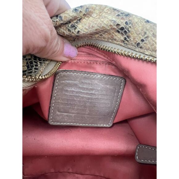 Coach Kristin python-embossed leather hobo handbag - Picture 7 of 10